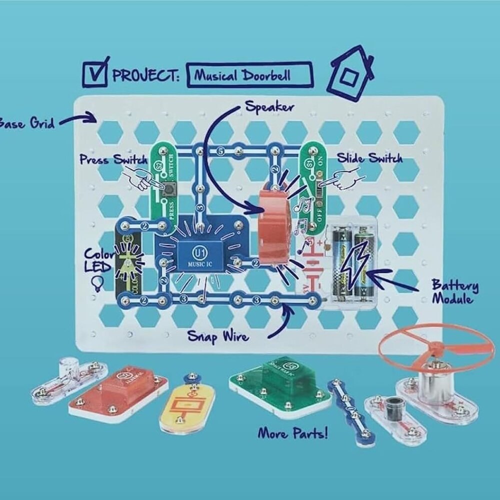 Jr. SC-100 Electronics Exploration Kit, Over 100 Projects, Full Color Project Ma - Picture 9 of 16